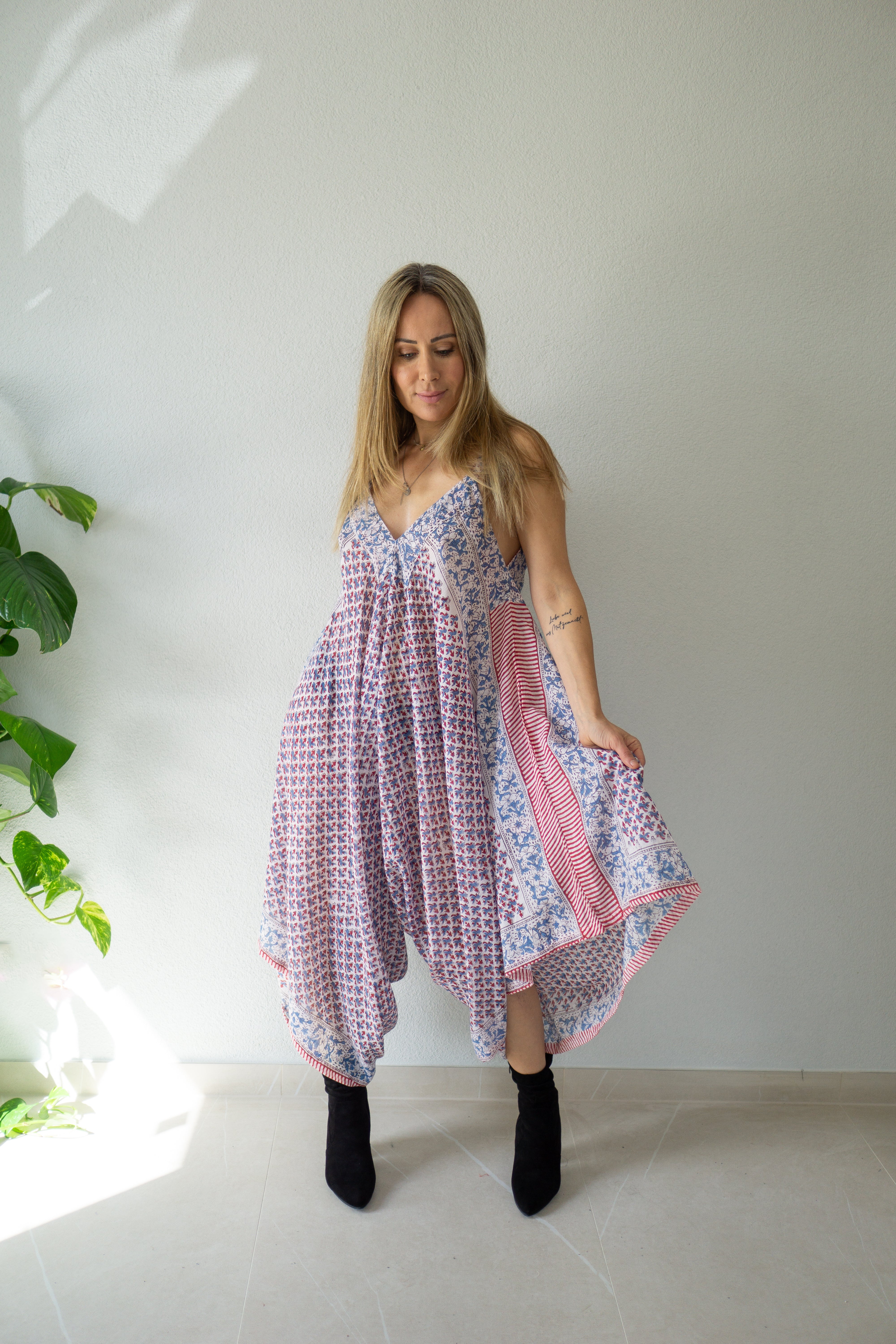 Roselyn Flow handbedrucktes Kleid