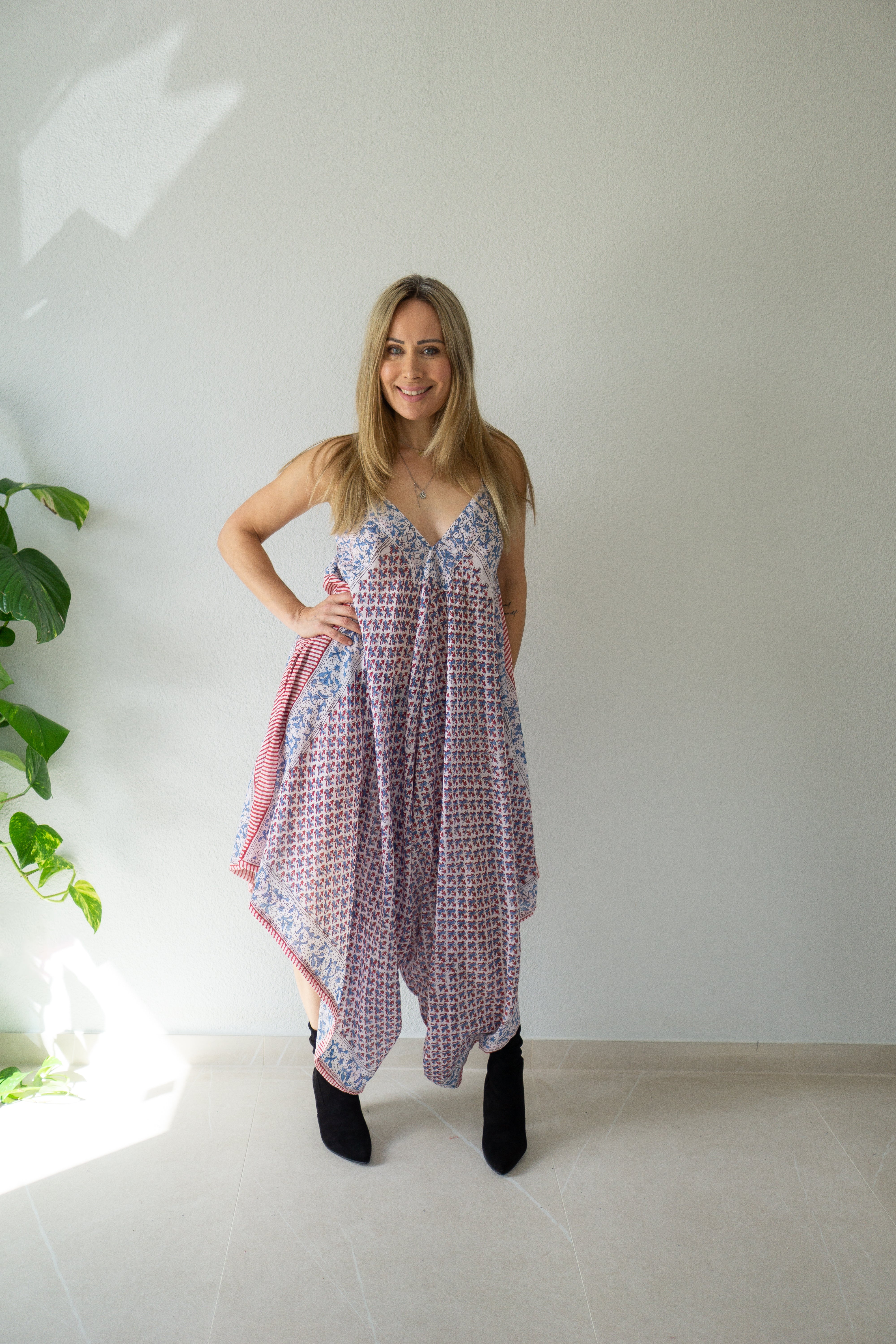 Roselyn Flow handbedrucktes Kleid