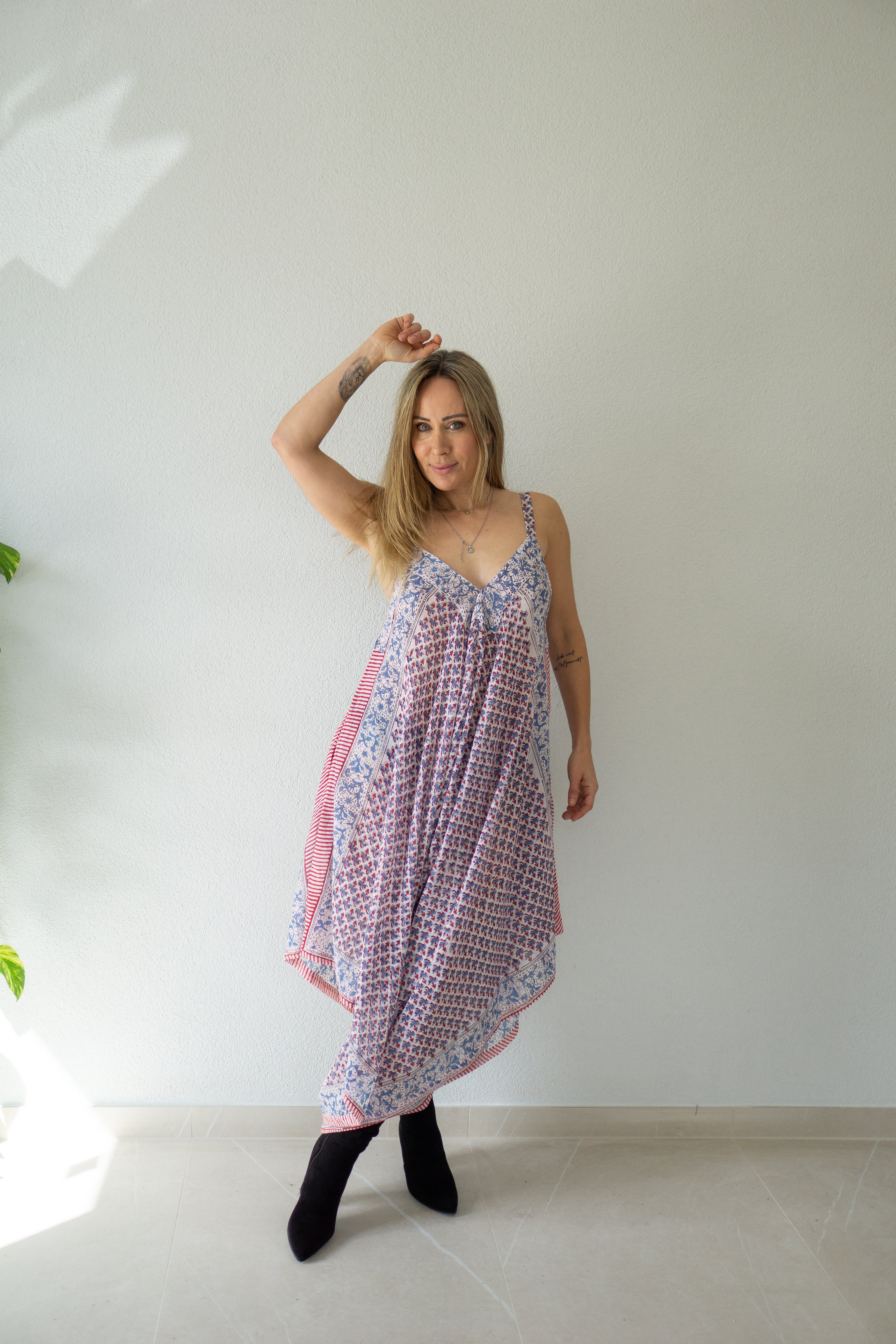 Roselyn Flow handbedrucktes Kleid