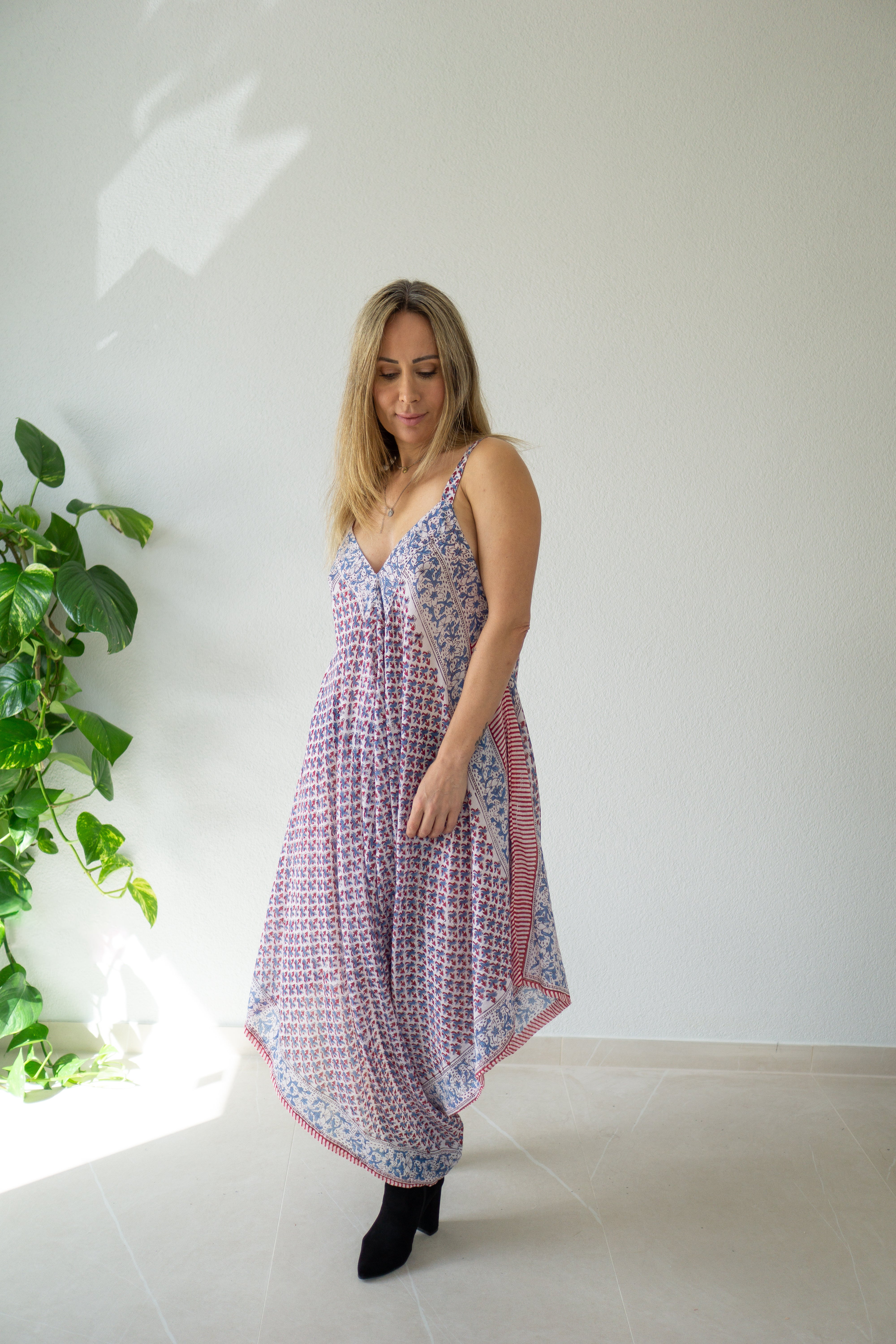 Roselyn Flow handbedrucktes Kleid