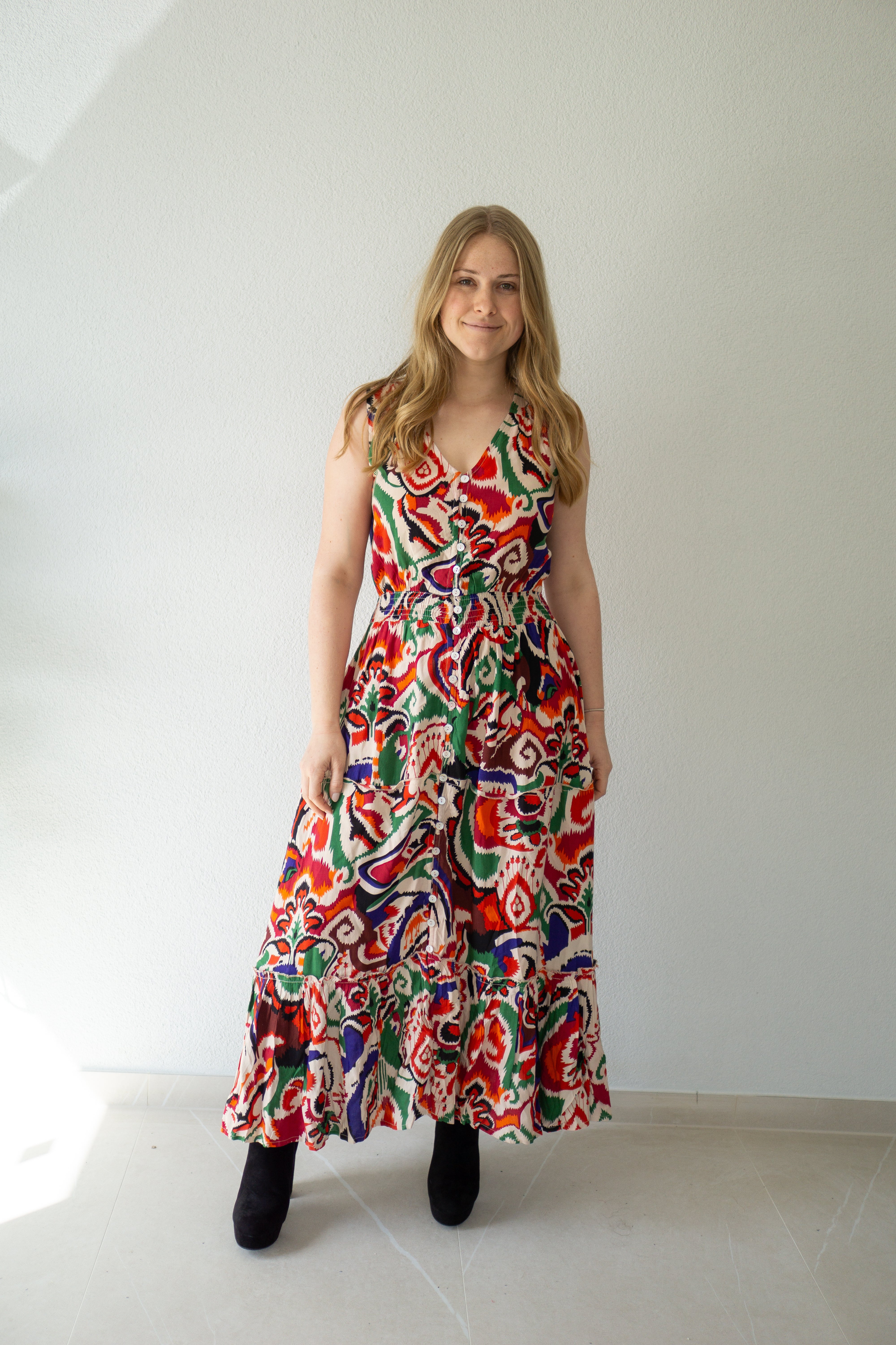 Lebendiges Fiesta Maxikleid