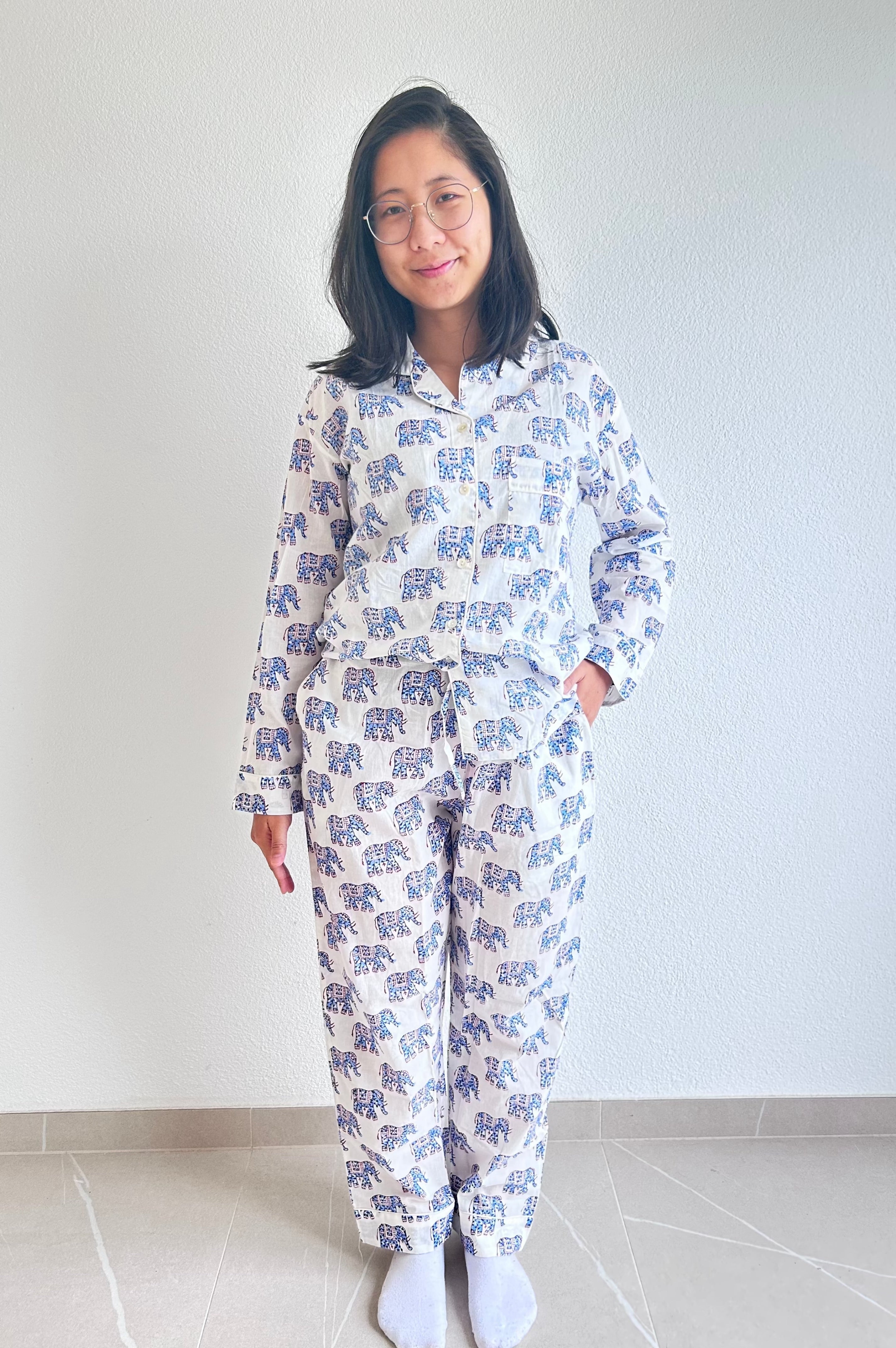 Elephant Whisper Baumwoll-Loungewear-Set