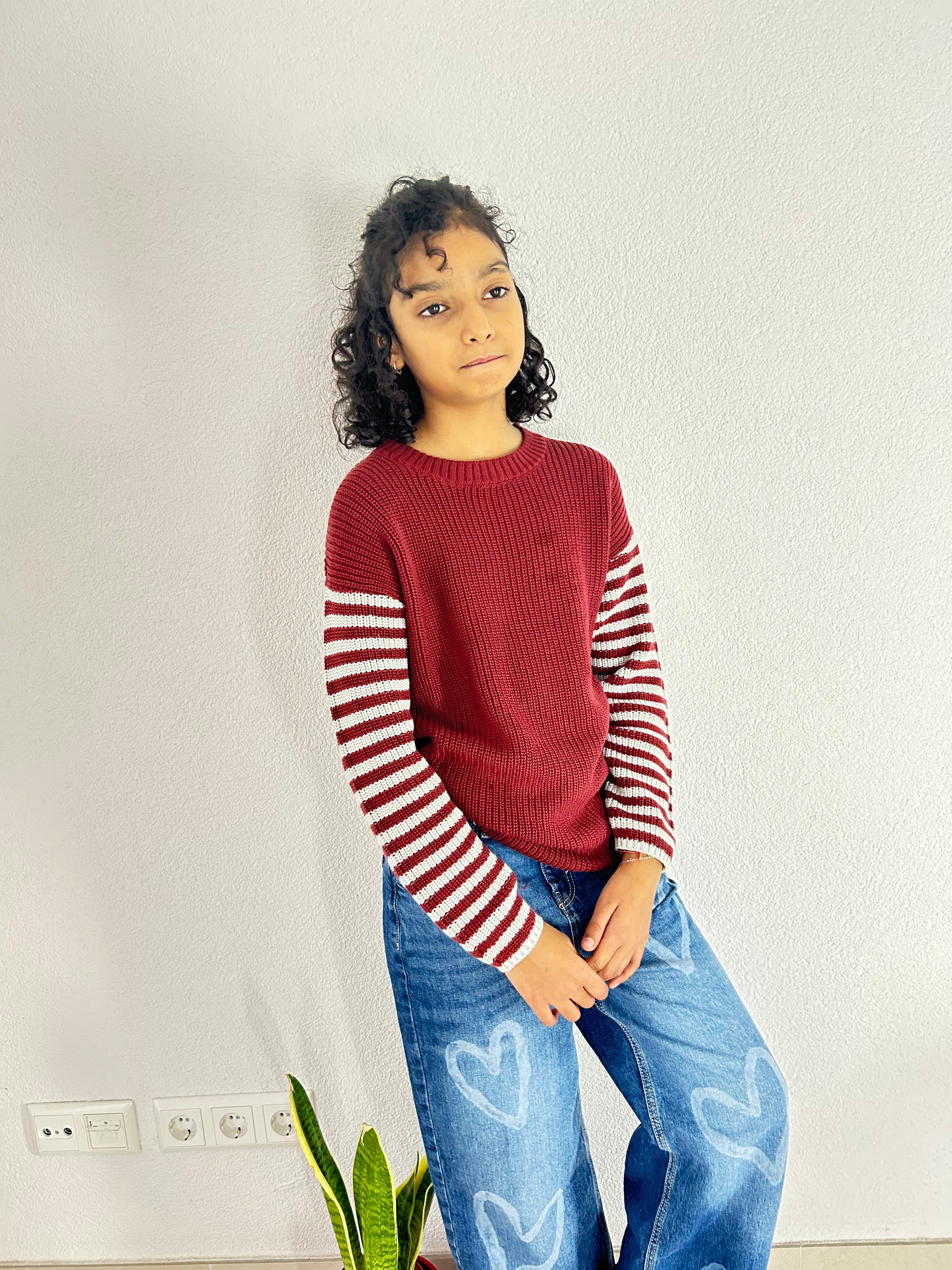 Ringelpullover aus Bio-Baumwolle – lässige Passform für Kinder