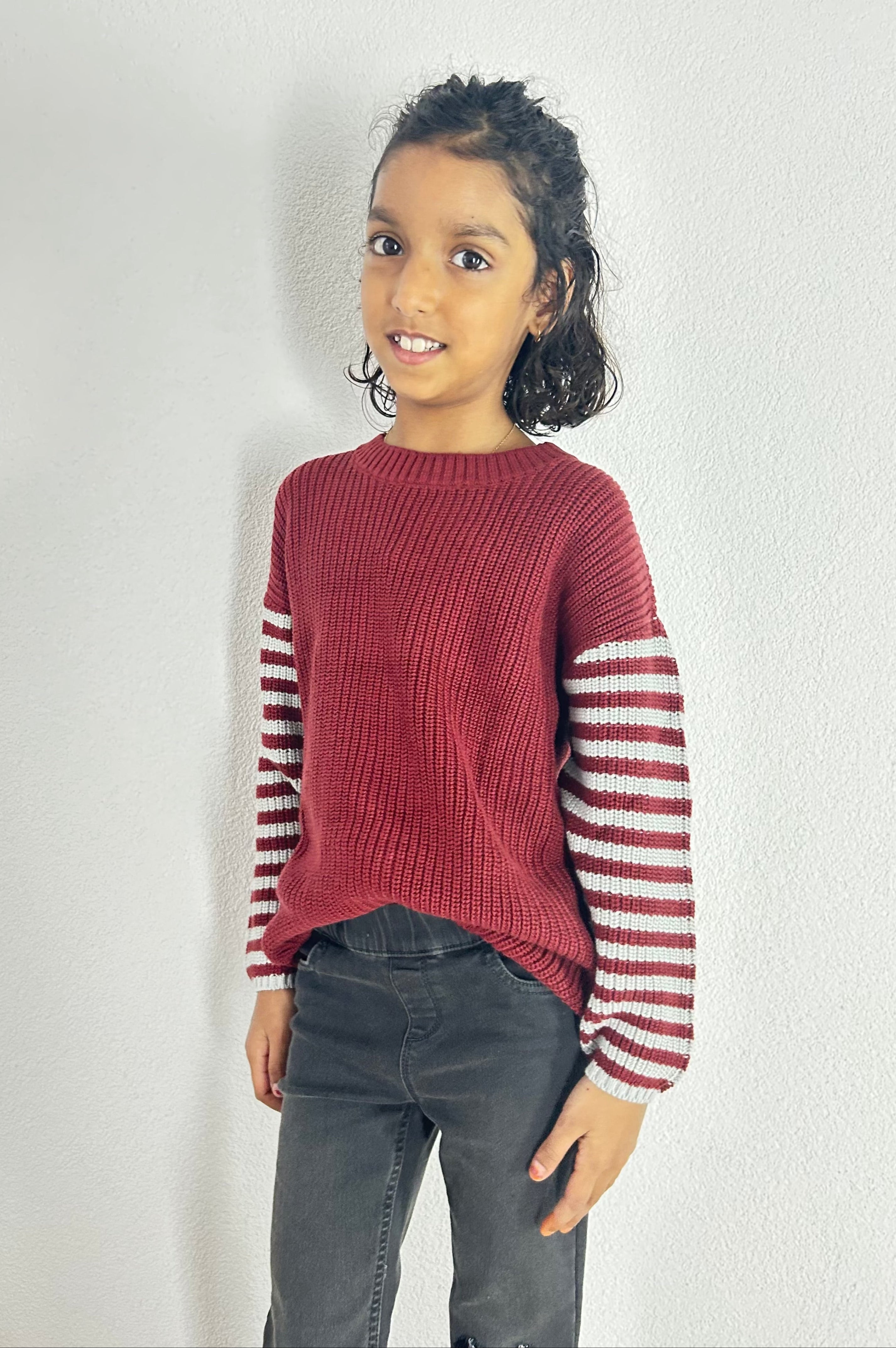 Ringelpullover aus Bio-Baumwolle – lässige Passform für Kinder