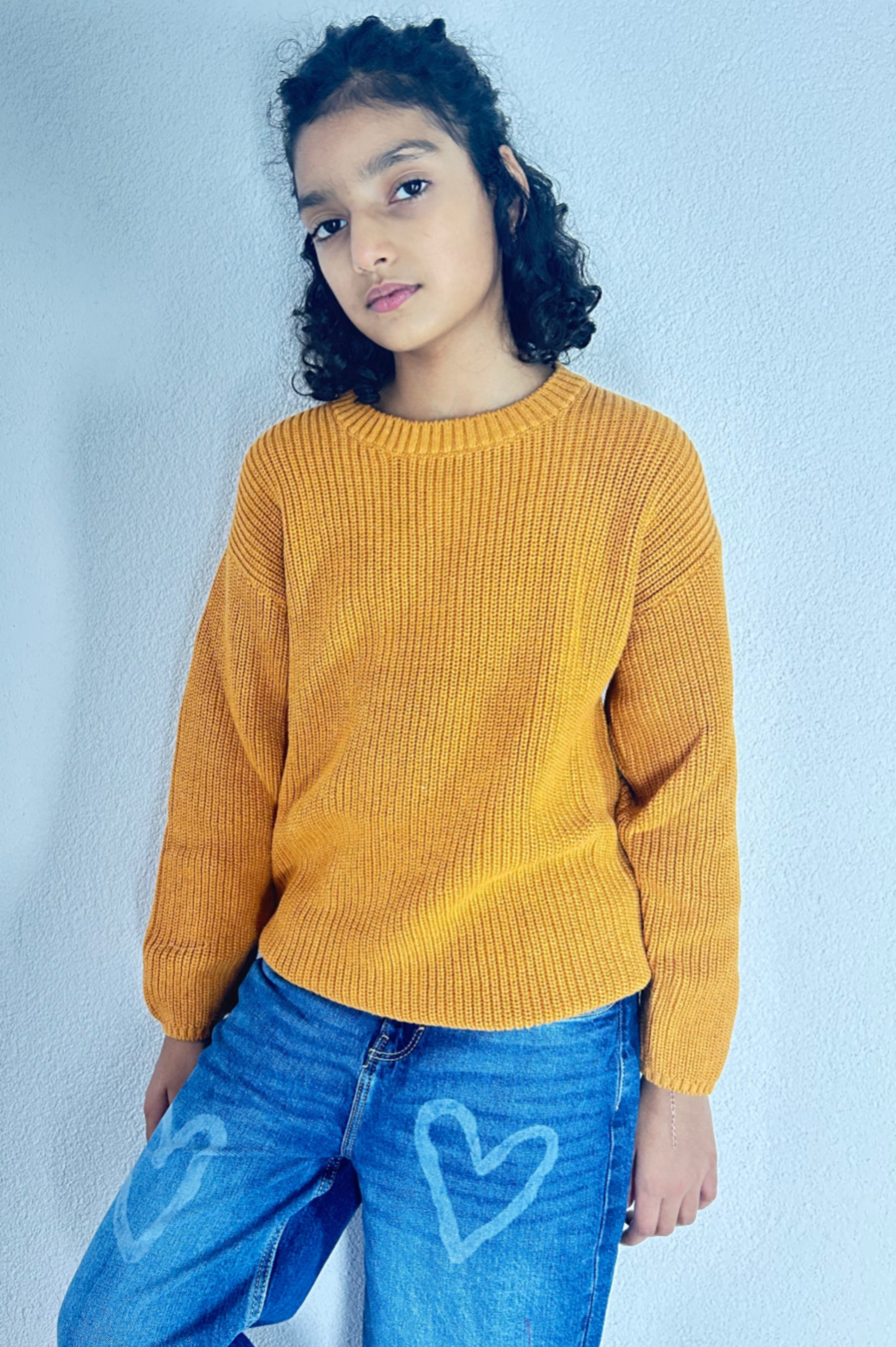 Orcher Bio-Baumwoll-Strickpullover – lockerer Schnitt für Kinder